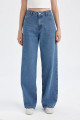 Wide Leg Yüksek Bel Uzun Jean Yıkamalı Pantolon D8102AX24AU Wide Leg Yüksek Bel Uzun Jean Yıkamalı Pantolon D8102AX24AU