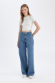 Wide Leg Yüksek Bel Uzun Jean Yıkamalı Pantolon D8102AX24AU Wide Leg Yüksek Bel Uzun Jean Yıkamalı Pantolon D8102AX24AU
