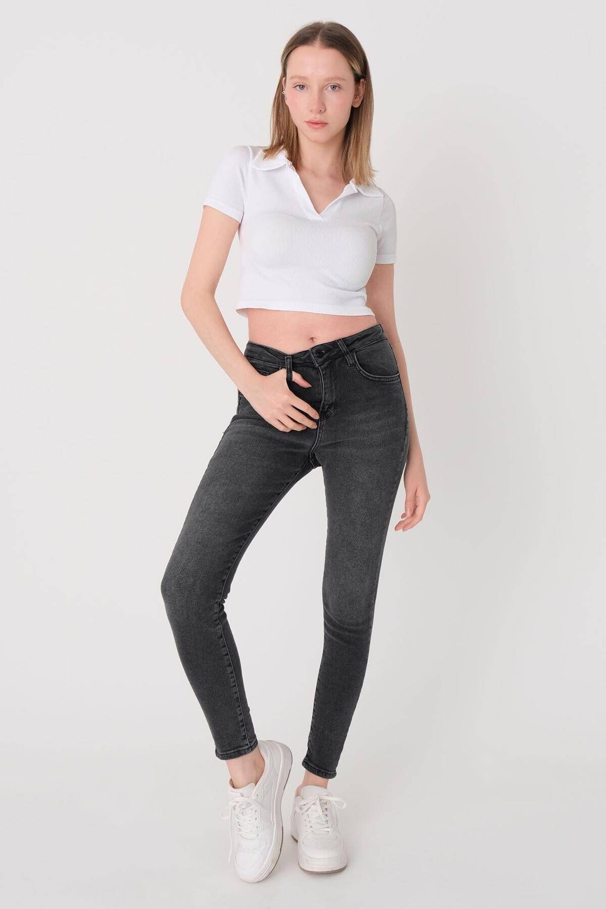 Yüksek Bel Skinny Jean Pantolon Pn6578-pnp