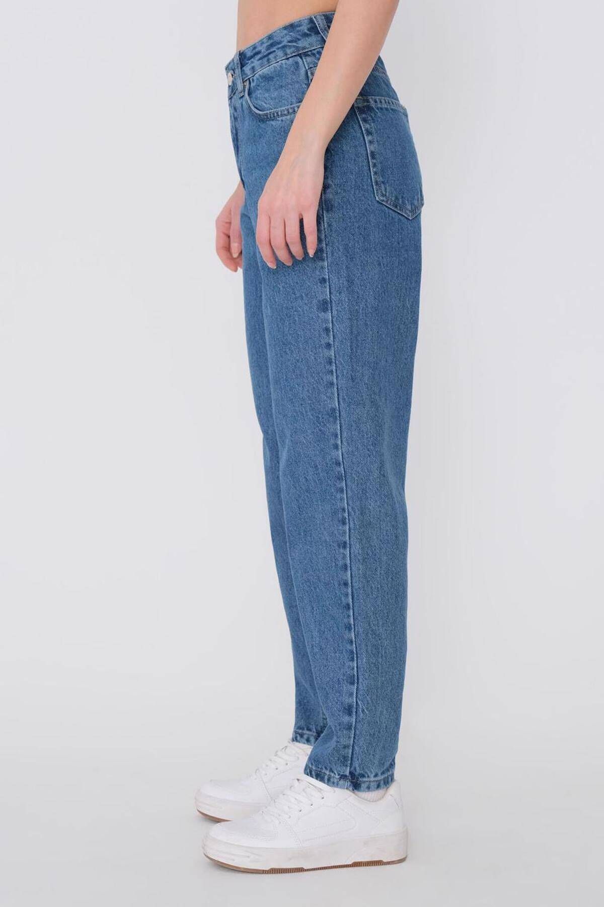 Yüksek Bel Mom Jean Pantolon Pn5862-1-pns Yüksek Bel Mom Jean Pantolon Pn5862-1-pns
