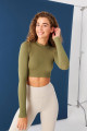 Uzun Kol Seamless Crop Bluz B0409-l5 Uzun Kol Seamless Crop Bluz B0409-l5