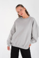 Bisiklet Yaka Şardonlu Basic Sweatshirt S3408-k11