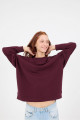 Bisiklet Yaka Oversize Modal Sweatshirt S16801-U11