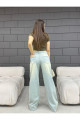 Kadın Soluk Efekt Vintage Yüksek Bel Wide Leg Jeans Kadın Soluk Efekt Vintage Yüksek Bel Wide Leg Jeans