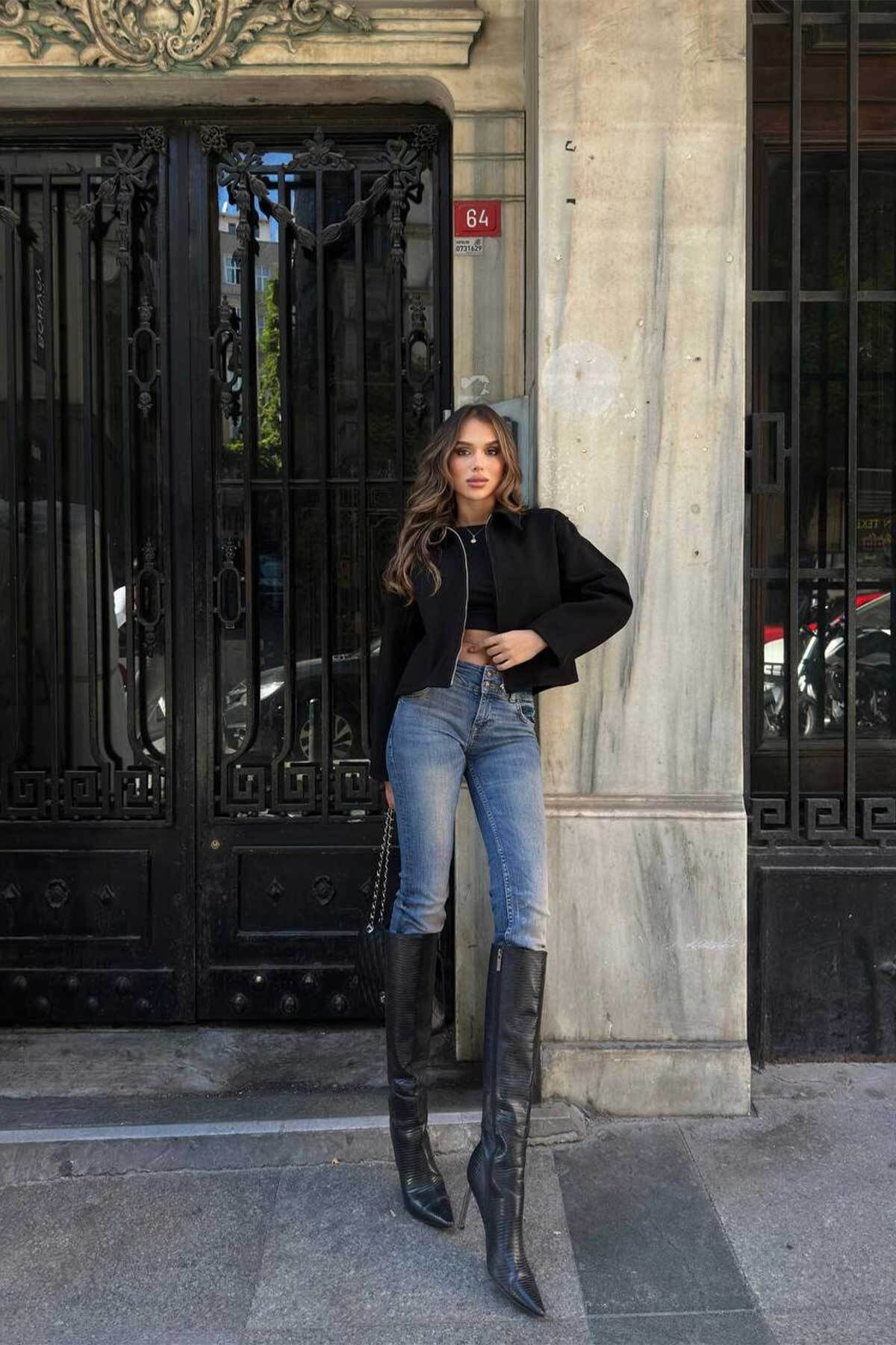 TREND UNISEX KAŞE CEKET SİYAH TREND UNISEX KAŞE CEKET SİYAH