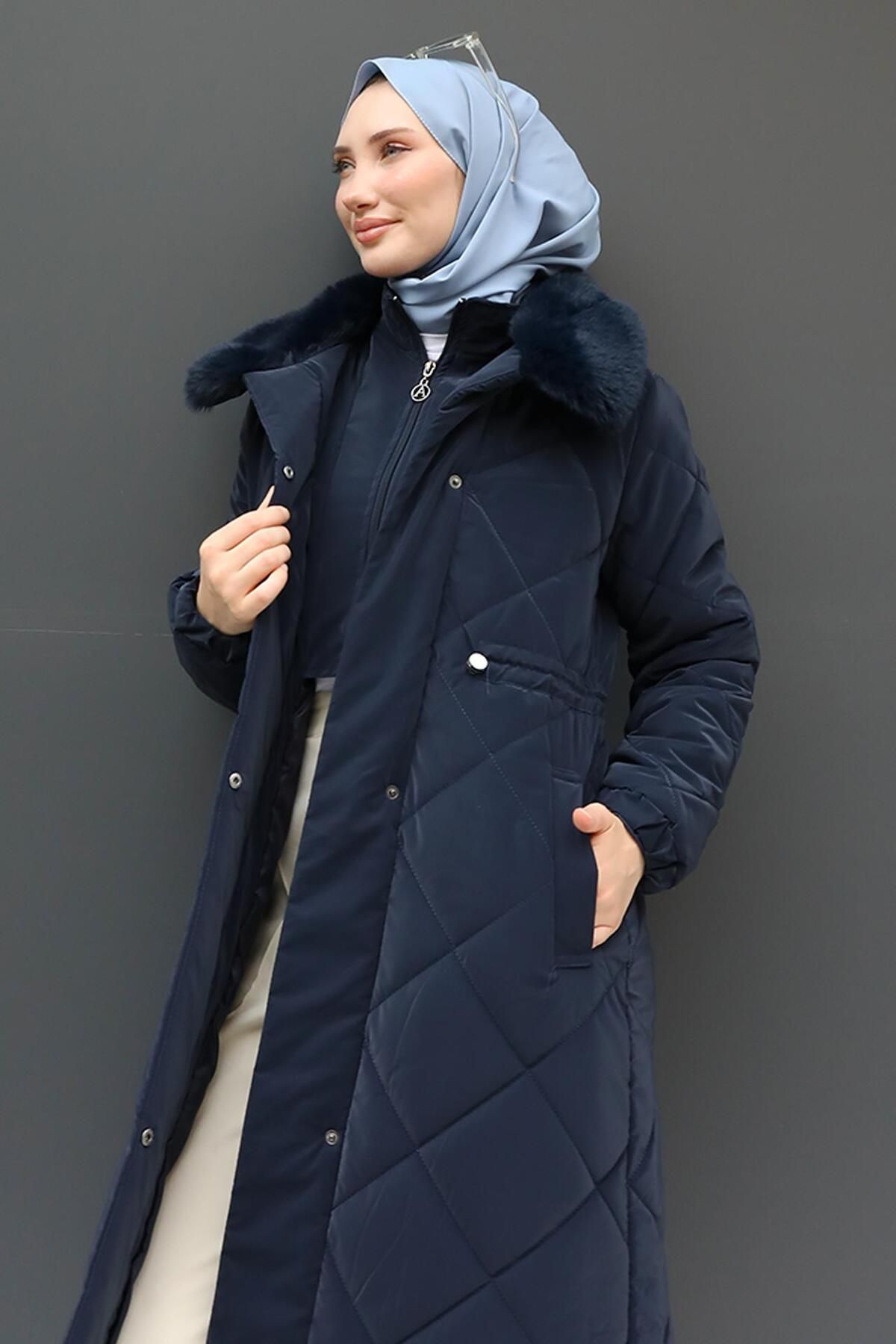 Şişme Anorak Mont Lacivert Şişme Anorak Mont Lacivert