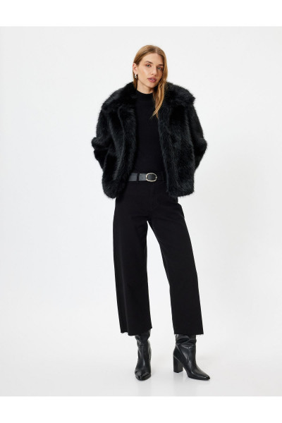 Standart Bel Geniş Paça Düğmeli Culotte Jeans Standart Bel Geniş Paça Düğmeli Culotte Jeans