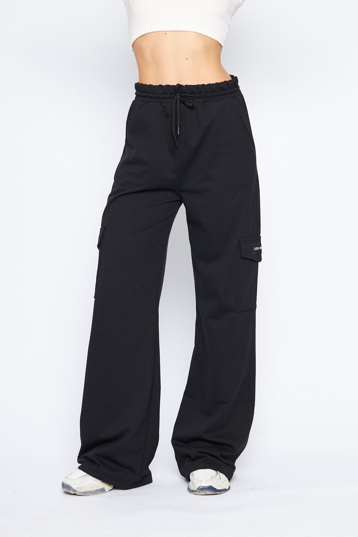 Kargo Cepli Palazzo Pantolon Oversize Kesim Kargo Cepli Palazzo Pantolon Oversize Kesim