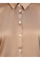 Sedef Düğme Detaylı Saten Tunik - Natural - Refka Sedef Düğme Detaylı Saten Tunik - Natural - Refka