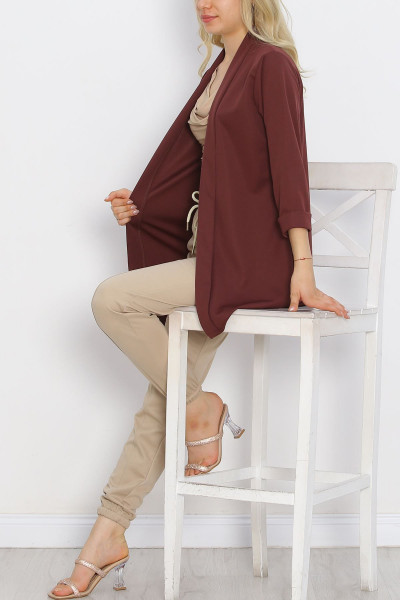 Uzun Kimono Kahve Uzun Kimono Kahve