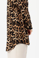 Leopar Desenli Tunik Kahve