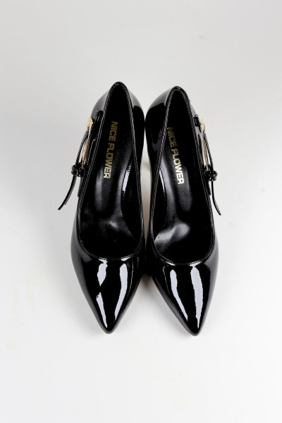 Kadın Siyah Rugan Tek Tokalı Stiletto Topuklu Ayakkabı Kadın Siyah Rugan Tek Tokalı Stiletto Topuklu Ayakkabı