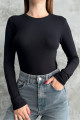Siyah Bisiklet Yaka Basic Uzun Kollu Body Siyah Bisiklet Yaka Basic Uzun Kollu Body