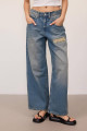 Yırtık Detaylı Wide Leg Jean PN5293-PNİ