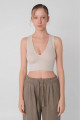 V Yaka Kalın Askılı Seamless Crop A0131-dk8 V Yaka Kalın Askılı Seamless Crop A0131-dk8