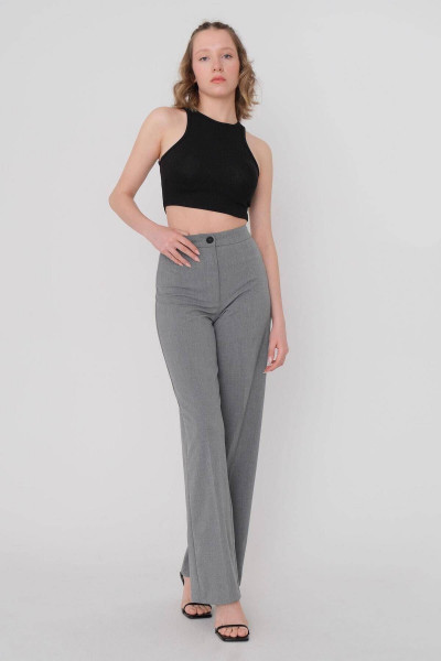 Yüksek Bel Wide Leg Pantolon Pn8130 - Dk14 Yüksek Bel Wide Leg Pantolon Pn8130 - Dk14