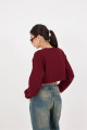 Bisiklet Yaka Crop Sweatshirt S135-X6