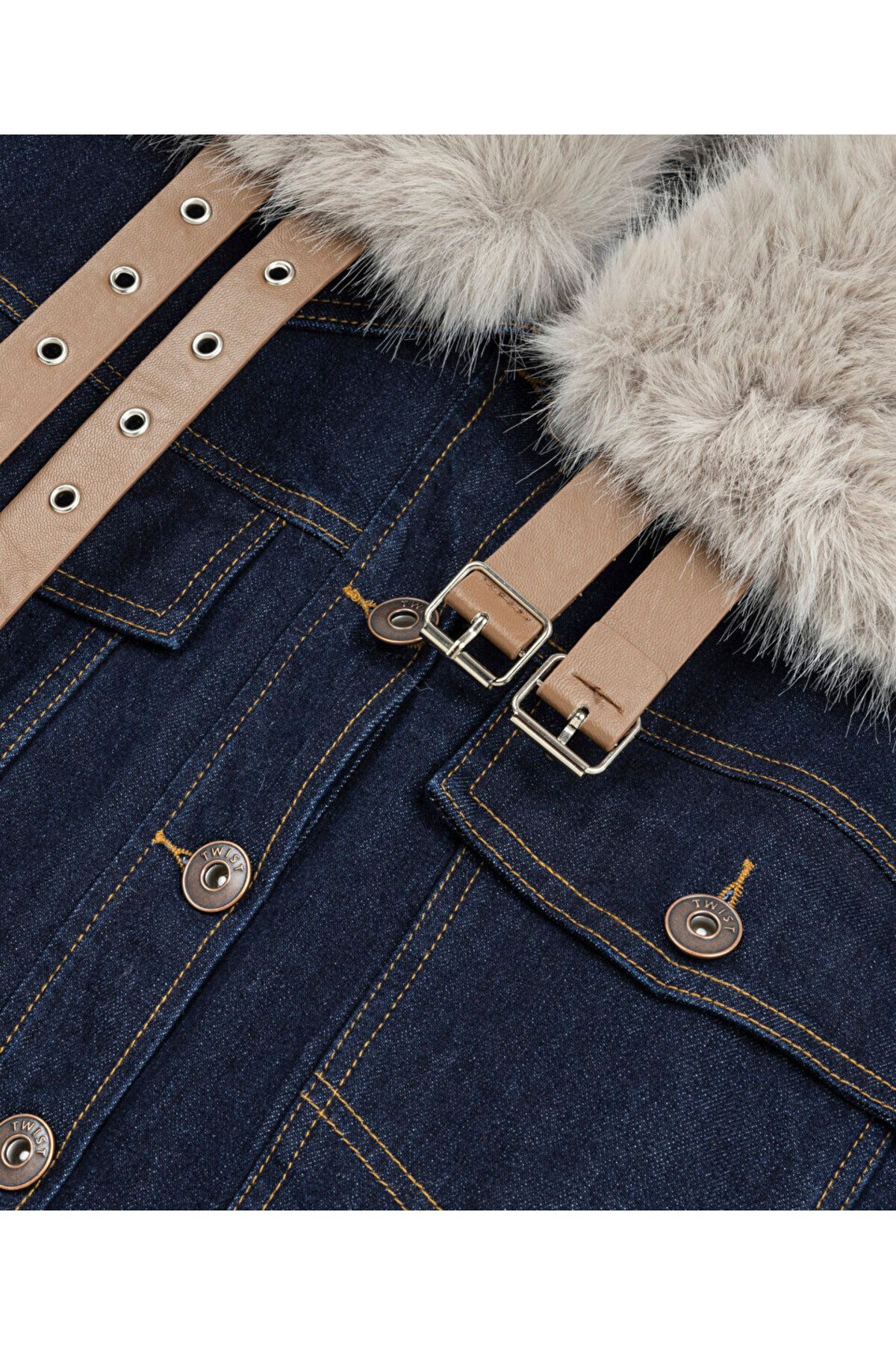 SUNİ KÜRK YAKALI JEAN MONT SUNİ KÜRK YAKALI JEAN MONT