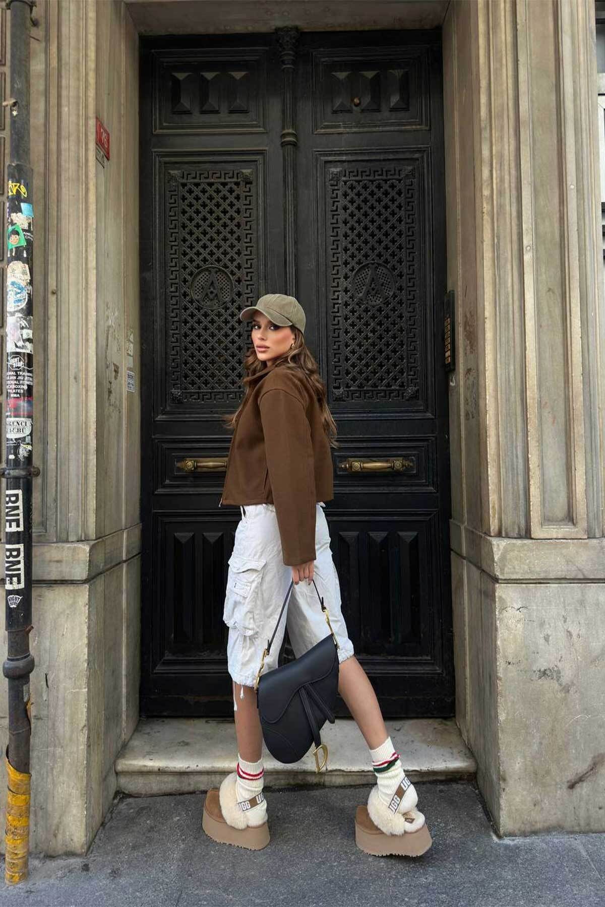 TREND UNISEX KAŞE CEKET KAHVERENGİ TREND UNISEX KAŞE CEKET KAHVERENGİ