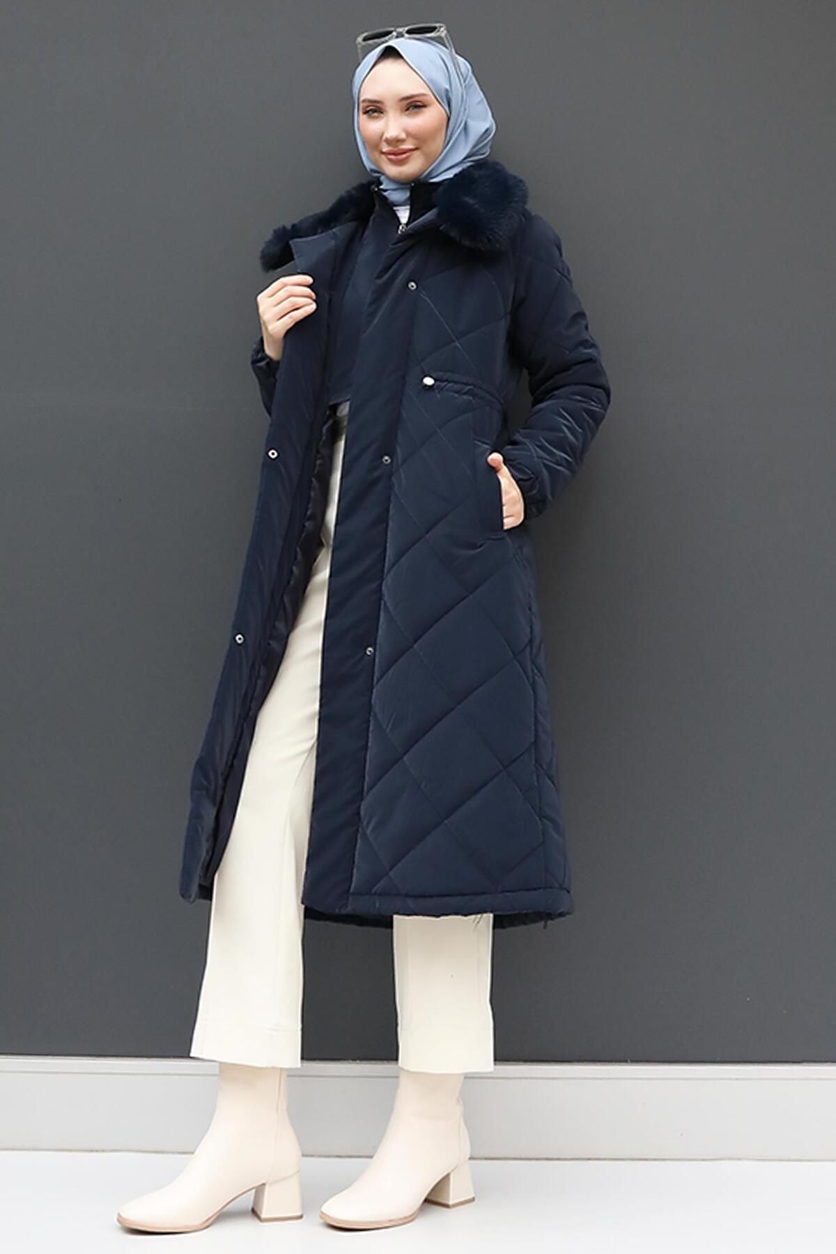 Şişme Anorak Mont Lacivert Şişme Anorak Mont Lacivert