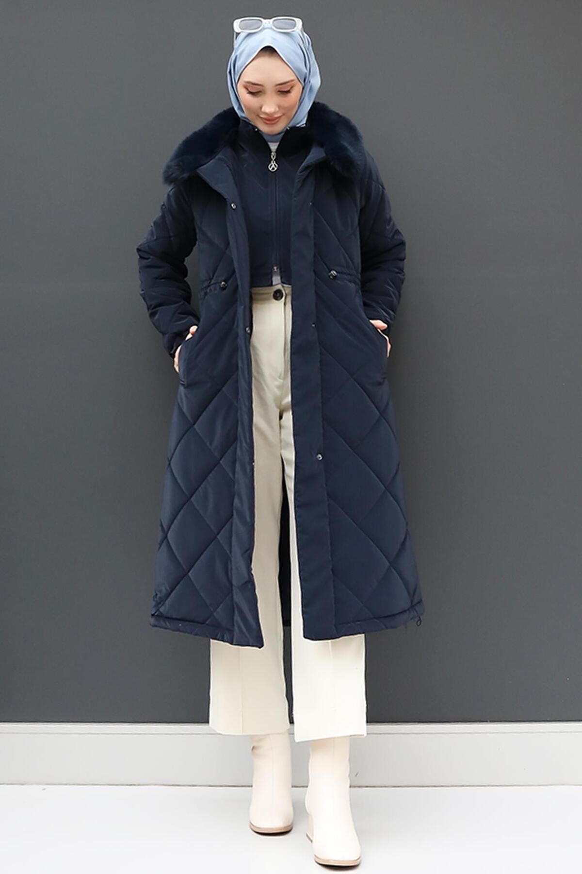 Şişme Anorak Mont Lacivert Şişme Anorak Mont Lacivert
