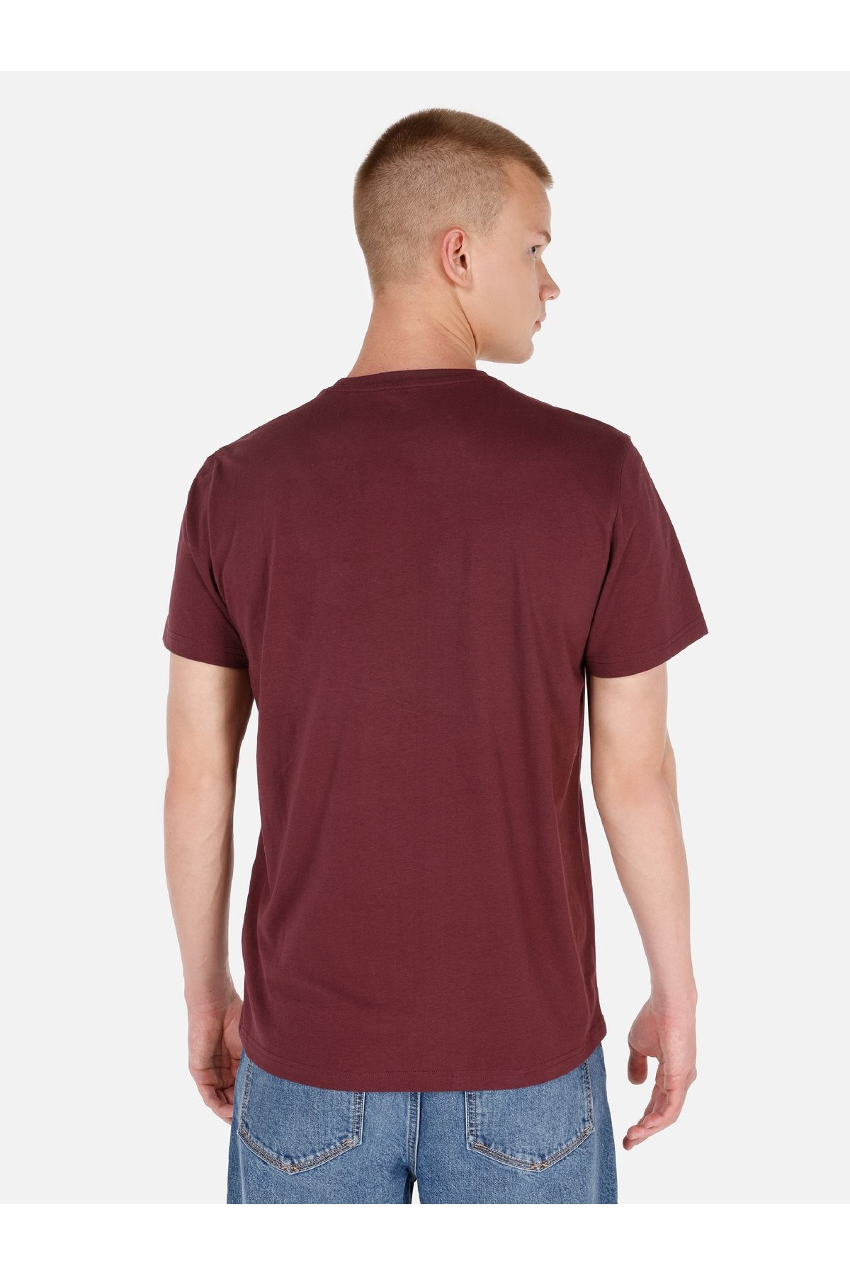 Bordo Erkek Tshirt K.kol