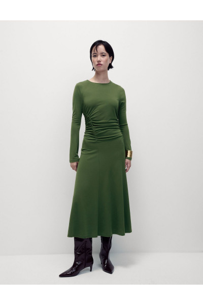 Regular Fit Yuvarlak Yaka Midi Elbise Regular Fit Yuvarlak Yaka Midi Elbise