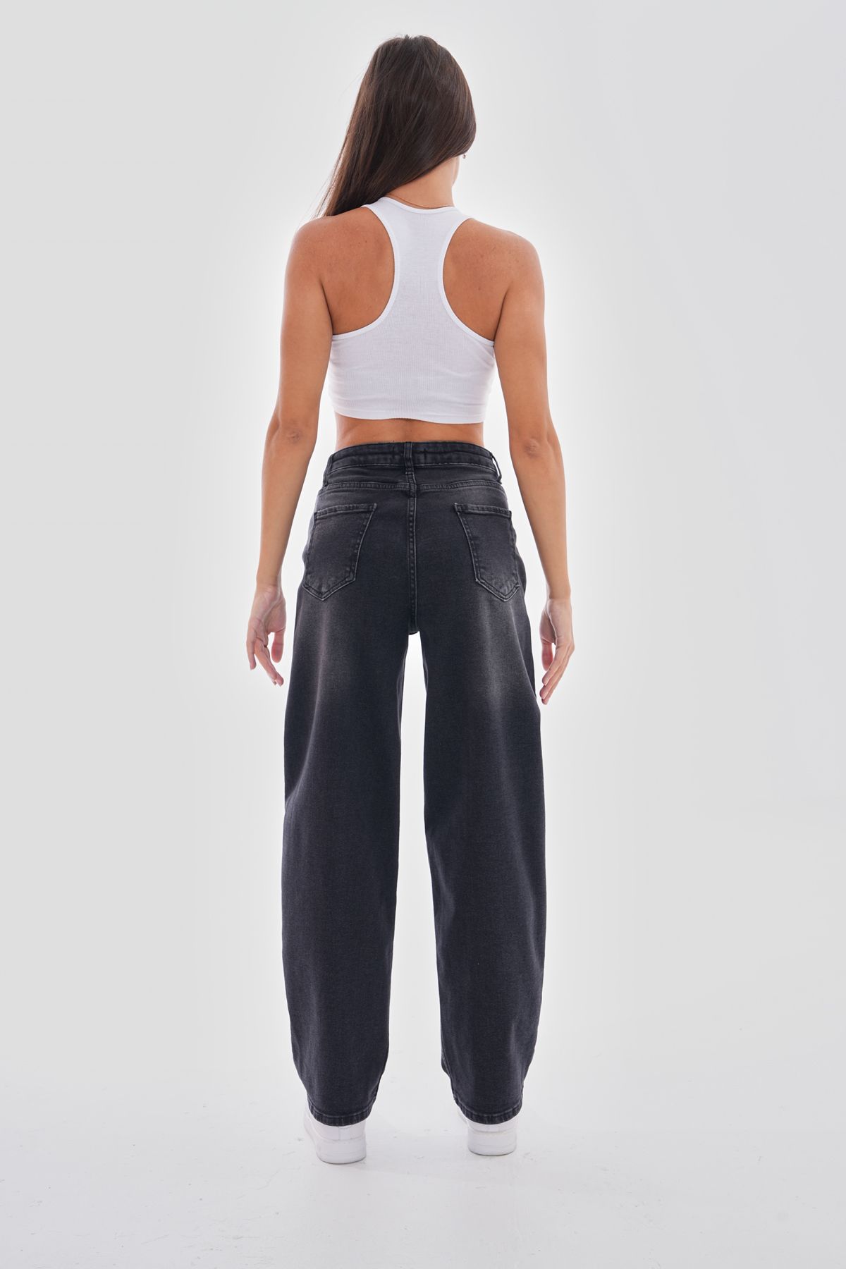 Kadın Soluk Efektli Bol Kesim Rahat Geniş Paça Baggy Jean Kadın Soluk Efektli Bol Kesim Rahat Geniş Paça Baggy Jean
