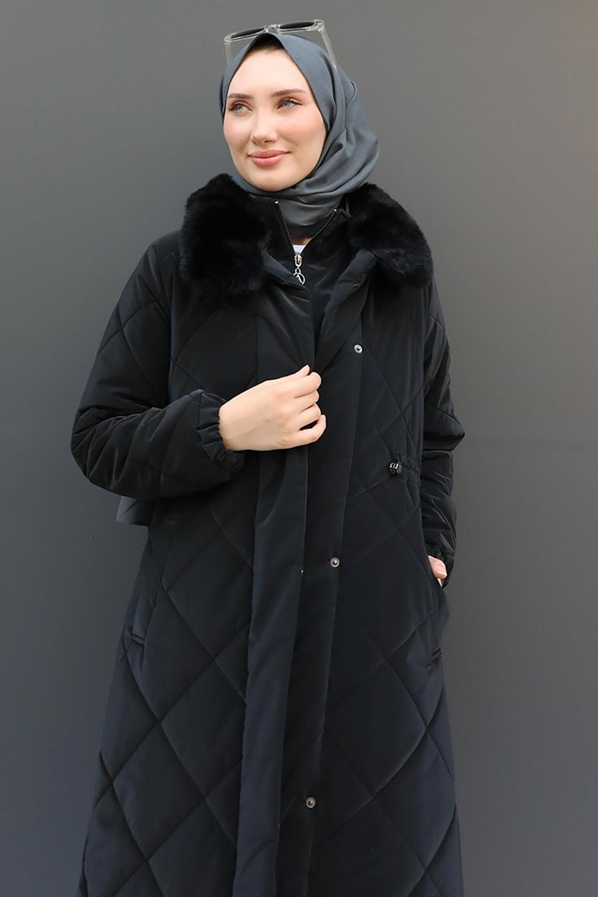 Şişme Anorak Mont Siyah Şişme Anorak Mont Siyah