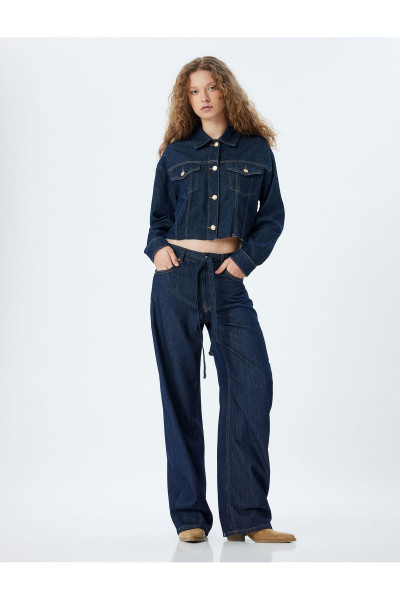 Oversize Kot Pantolon Kemer Detaylı Cepli Bol Paça - Balon Fit Jean Oversize Kot Pantolon Kemer Detaylı Cepli Bol Paça - Balon Fit Jean