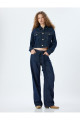 Oversize Kot Pantolon Kemer Detaylı Cepli Bol Paça - Balon Fit Jean Oversize Kot Pantolon Kemer Detaylı Cepli Bol Paça - Balon Fit Jean