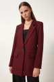 Vatkalı Dokuma Blazer Ceket BORDO LHL0002 Vatkalı Dokuma Blazer Ceket BORDO LHL0002