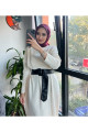 Oversize Bol Kesim Yarım Balıkçı Yaka Fitilli Triko Tesettür Elbise 38-44 Beden Arası Oversize Bol Kesim Yarım Balıkçı Yaka Fitilli Triko Tesettür Elbise 38-44 Beden Arası