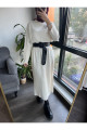 Oversize Bol Kesim Yarım Balıkçı Yaka Fitilli Triko Tesettür Elbise 38-44 Beden Arası Oversize Bol Kesim Yarım Balıkçı Yaka Fitilli Triko Tesettür Elbise 38-44 Beden Arası