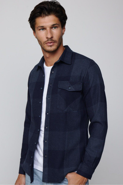 Slim Fit Uzun Kollu Kışlık Oduncu Ekoseli Erkek Gömlek Slim Fit Uzun Kollu Kışlık Oduncu Ekoseli Erkek Gömlek