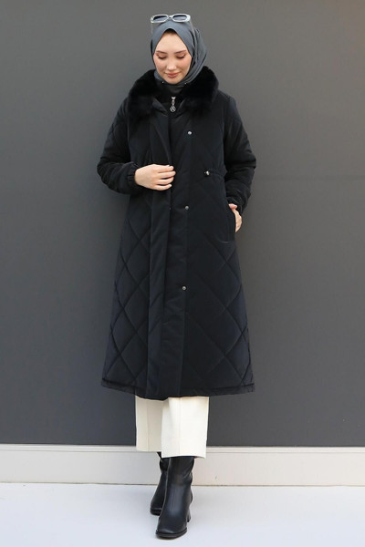 Şişme Anorak Mont Siyah Şişme Anorak Mont Siyah