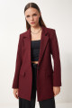 Vatkalı Dokuma Blazer Ceket BORDO LHL0002 Vatkalı Dokuma Blazer Ceket BORDO LHL0002