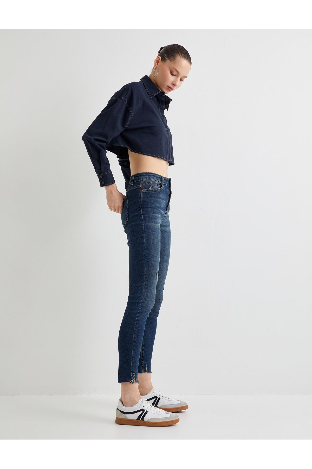 Yüksek Bel Skinny Fit Jeans Dar Kısa Paça Dar Kesim - Carmen Skinny Jean Yüksek Bel Skinny Fit Jeans Dar Kısa Paça Dar Kesim - Carmen Skinny Jean
