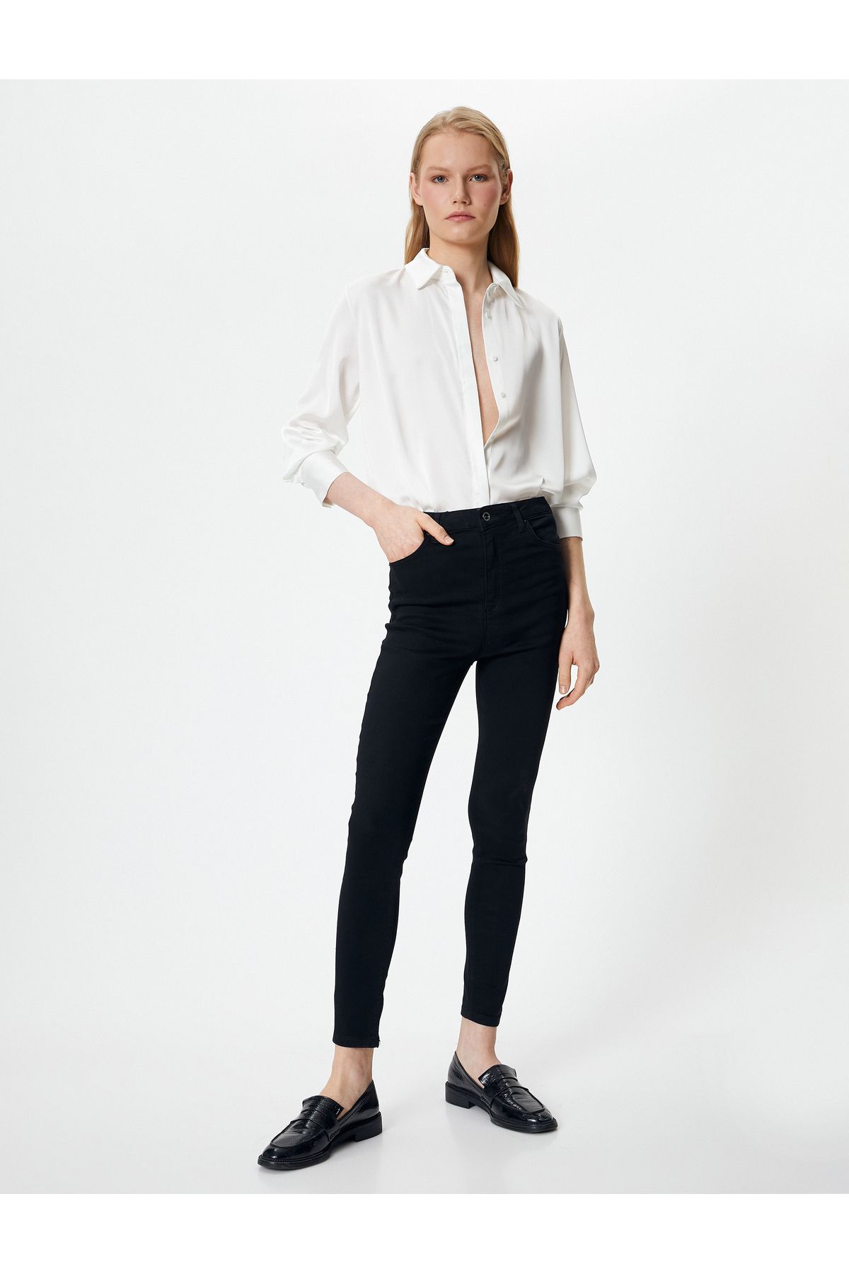 Yüksek Bel Dar Paça Kot Pantolon Skinny Push Up Fit Cepli Pamuklu - Carmen Skinny Jean Yüksek Bel Dar Paça Kot Pantolon Skinny Push Up Fit Cepli Pamuklu - Carmen Skinny Jean