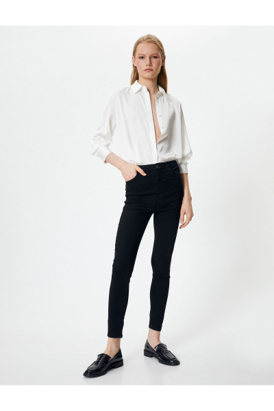 Yüksek Bel Dar Paça Kot Pantolon Skinny Push Up Fit Cepli Pamuklu - Carmen Skinny Jean Yüksek Bel Dar Paça Kot Pantolon Skinny Push Up Fit Cepli Pamuklu - Carmen Skinny Jean