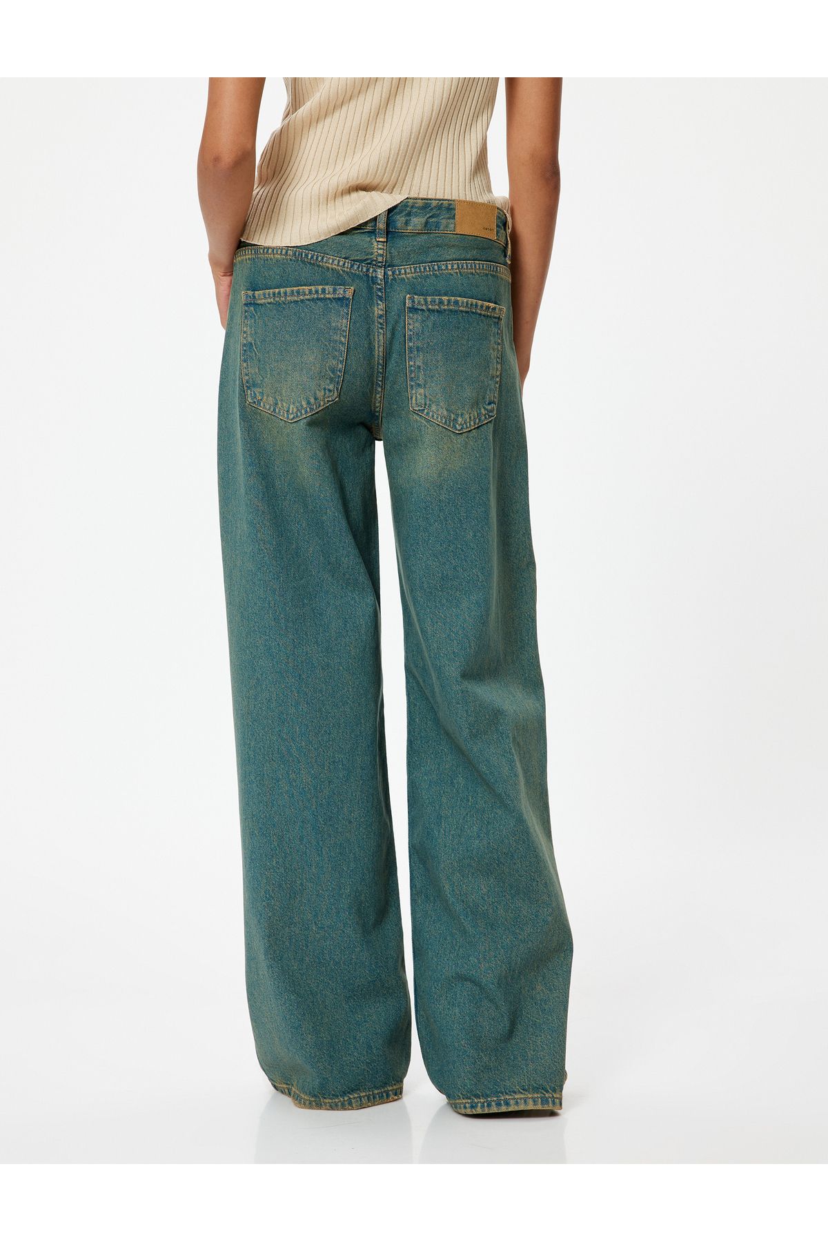 Standart Bel Bol Kalıp Düz Paça Cepli Pamuklu Kot Pantolon - Loose Straight Fit Jean Standart Bel Bol Kalıp Düz Paça Cepli Pamuklu Kot Pantolon - Loose Straight Fit Jean