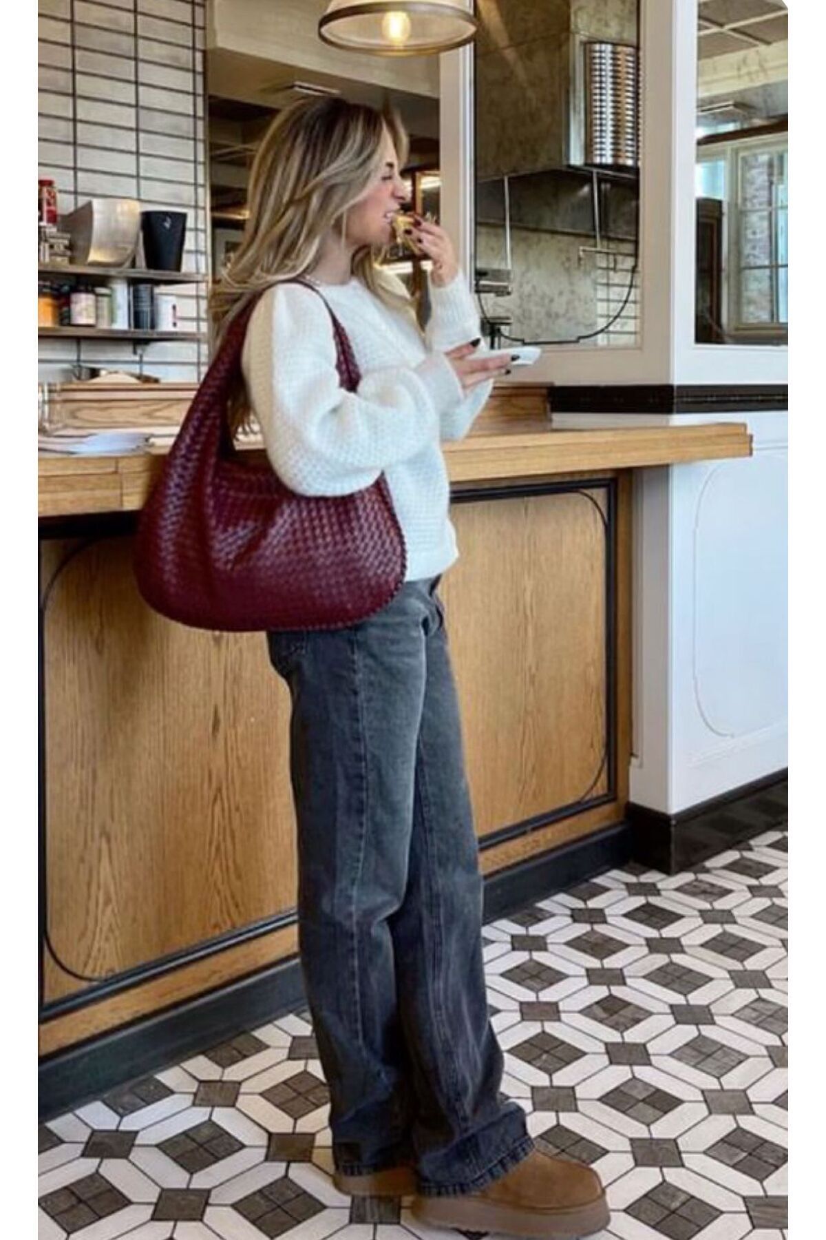 Kadın Retro Large Bttg Omuz Çantası Bordo Kadın Retro Large Bttg Omuz Çantası Bordo