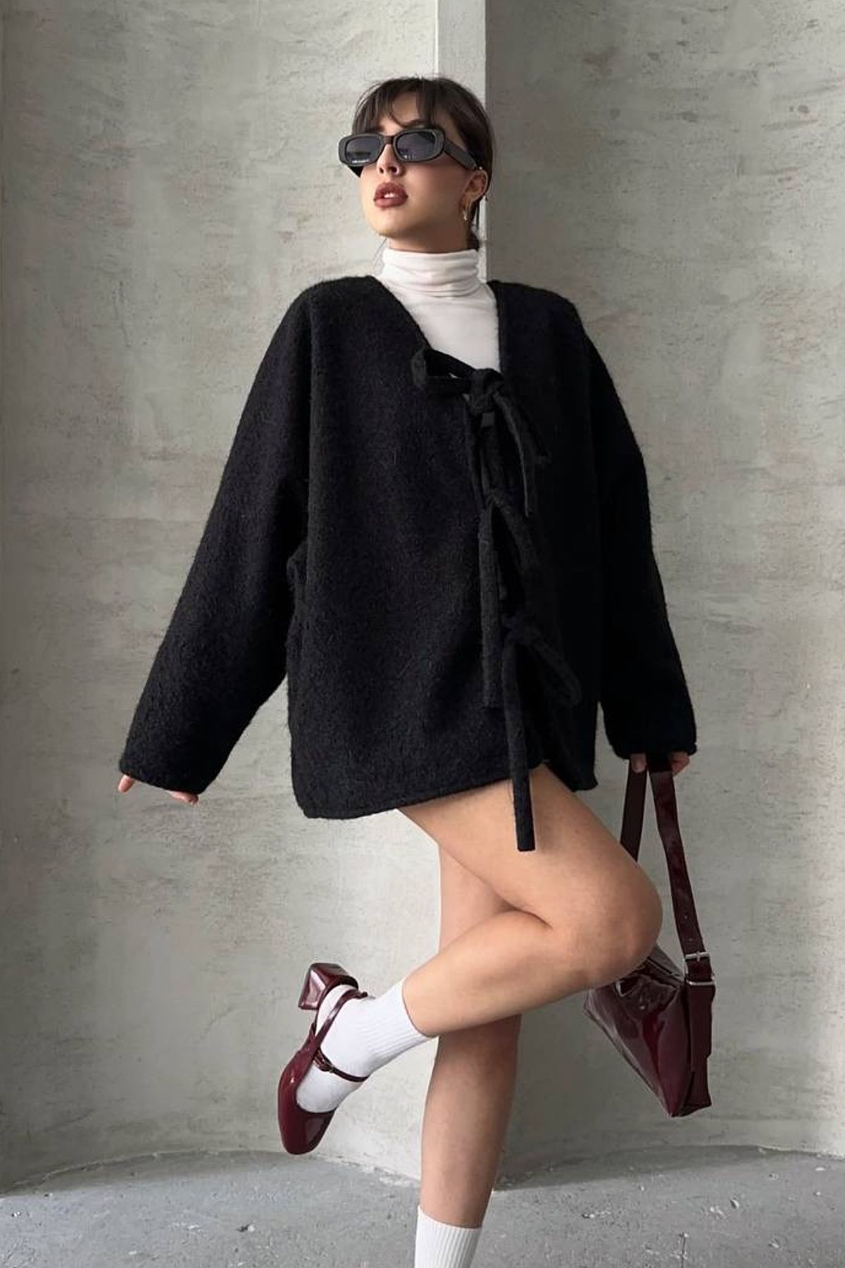 Kırçıllı Buklet Kumaş Saçaklı Astarlı Önden Bağlamalı Premium Kaşe Kimono Kaban Ceket Kırçıllı Buklet Kumaş Saçaklı Astarlı Önden Bağlamalı Premium Kaşe Kimono Kaban Ceket