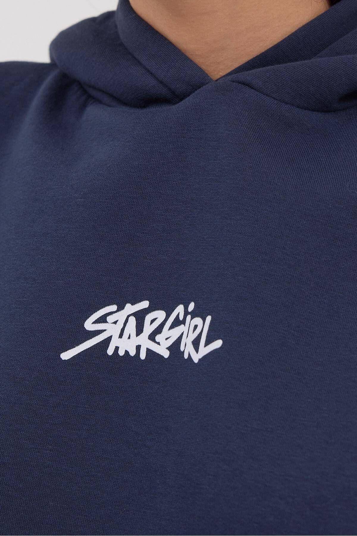 STAR GİRL Yazılı Şardonlu Sweatshirt S1597-U3