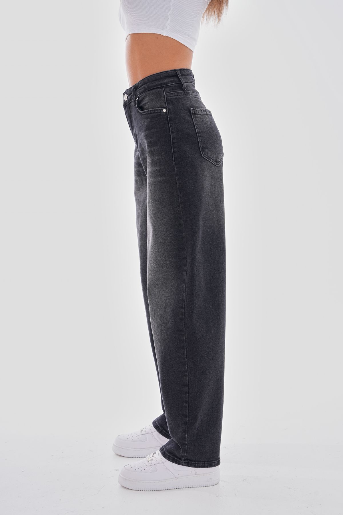 Kadın Soluk Efektli Bol Kesim Rahat Geniş Paça Baggy Jean Kadın Soluk Efektli Bol Kesim Rahat Geniş Paça Baggy Jean