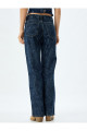 Desenli Düz Paça Kot Pantolon - Nora Longer Straight Jeans