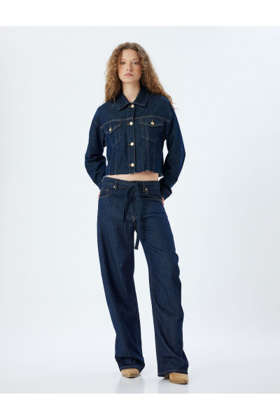 Oversize Kot Pantolon Kemer Detaylı Cepli Bol Paça - Balon Fit Jean Oversize Kot Pantolon Kemer Detaylı Cepli Bol Paça - Balon Fit Jean