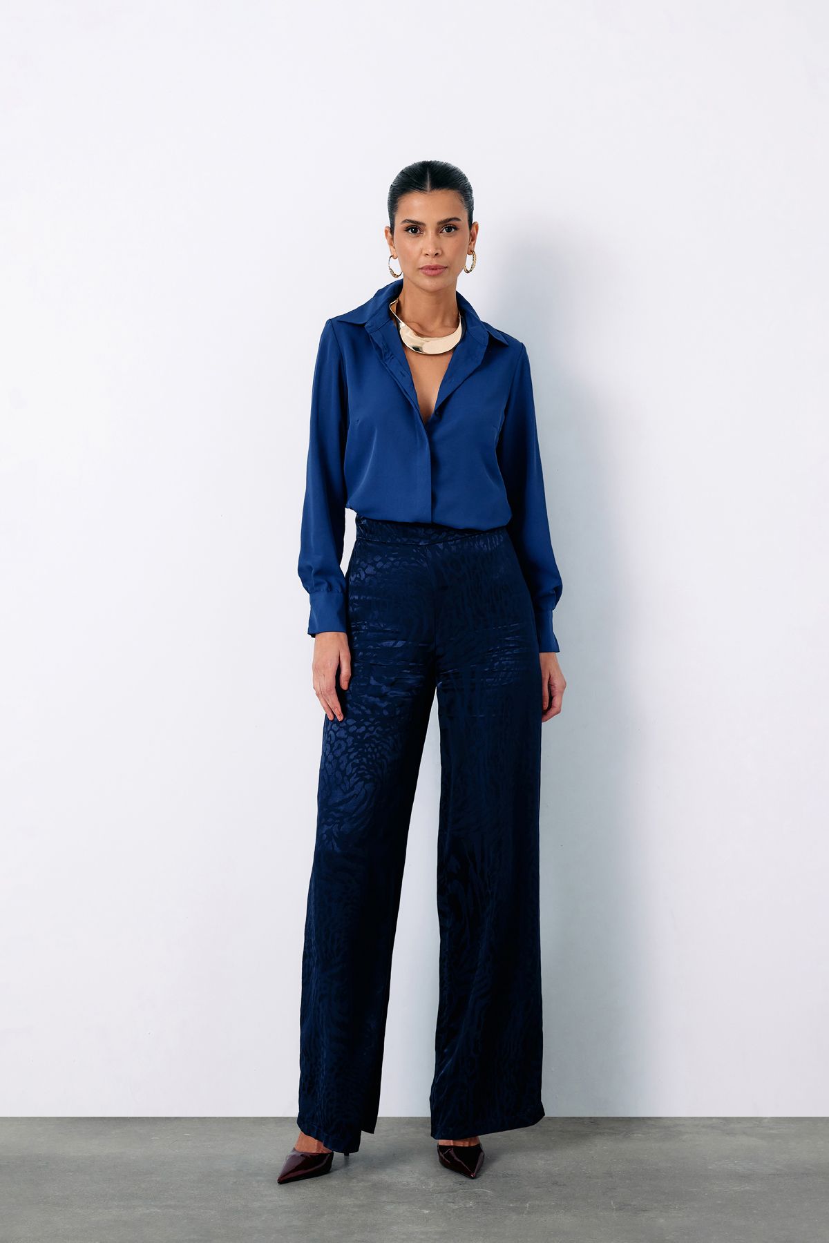 Klasik Düz Gömlek - LACİVERT Klasik Düz Gömlek - LACİVERT