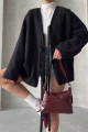 Kırçıllı Buklet Kumaş Saçaklı Astarlı Önden Bağlamalı Premium Kaşe Kimono Kaban Ceket Kırçıllı Buklet Kumaş Saçaklı Astarlı Önden Bağlamalı Premium Kaşe Kimono Kaban Ceket