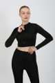 Slim Fit Yüksek Bel Toparlayıcı Crop Seamless Kadın Tayt Takım